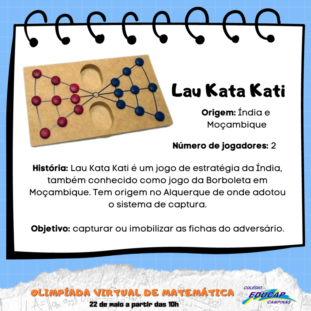 Jogo de Tabuleiro Lau Kati Kata / Borboleta